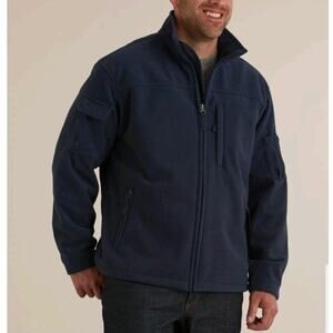 Duluth Trading Men 2XL Shoreman Fleece Jacket Heavyweight Windproof Blue Outdoor